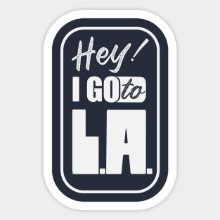 I go to Los Angeles_silver Sticker